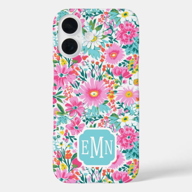 Schöner Bunter Garten Monogramm Case-Mate iPhone Hülle (Rückseite)