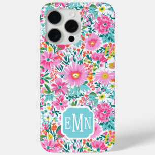 Schöner Bunter Garten Monogrammiert Case-Mate iPhone Hülle