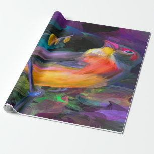 Schöner bunter Vogel Geschenkpapier