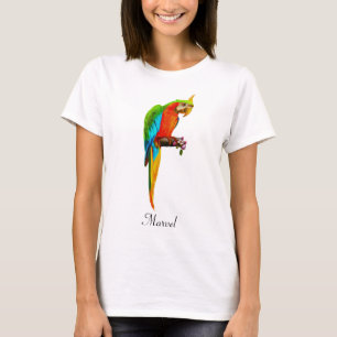 Schöner buntfarbiger Ara-Vogel T-Shirt