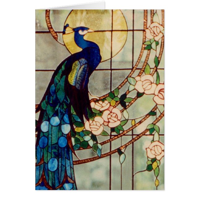 Schöner Buntglas-Pfau (Vorne)