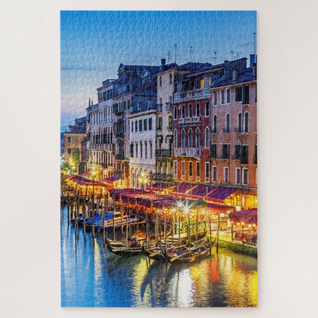Schöner Canal Sunset Venedig Italien Reisen Puzzle (Vertikal)