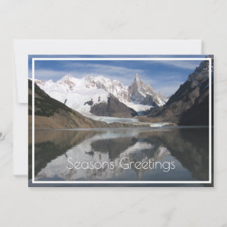 Schöner Cerro Torre, Patagonia, Bergblick Feiertagskarte