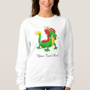 Schöner chinesischer Azur-Drache Sweatshirt