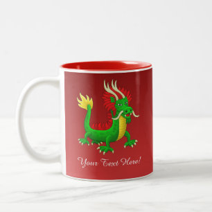 Schöner chinesischer Drache Zweifarbige Tasse