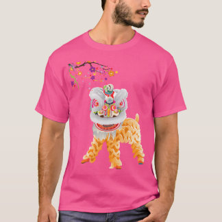 Schöner chinesischer Löwentanz T-Shirt