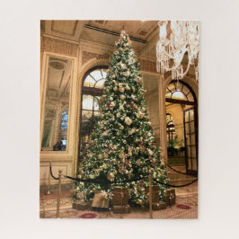 Schöner Christbaum im Plaza Hotel NYC Puzzle