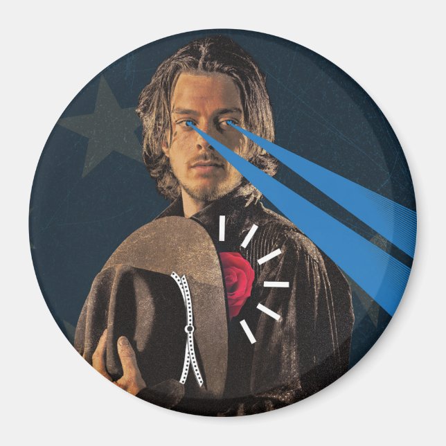 Schöner Cowboy sucht nach Liebe Magnet (Vorne)