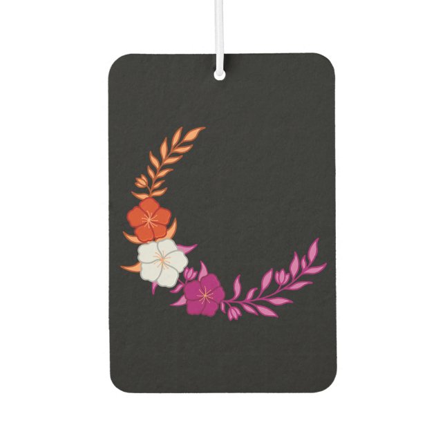 Schöner Crescent subtile lesbische Blume Autolufterfrischer (Vorderseite)