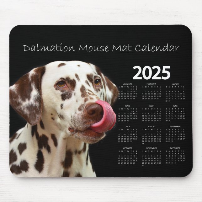 Schöner Dalmatiner Hund 2025 Kalender Mousepad (Vorne)
