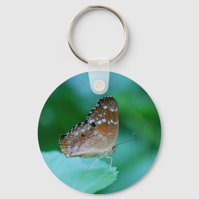 Schöner Danaus Plexippus Butterfly auf dem Leaf. Schlüsselanhänger (Vorderseite)