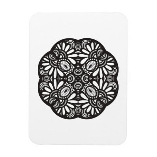 Schöner Deko Black Square Doodle Magnet