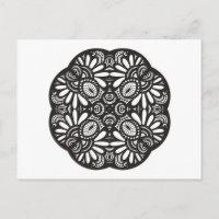 Schöner Deko Black Square Doodle