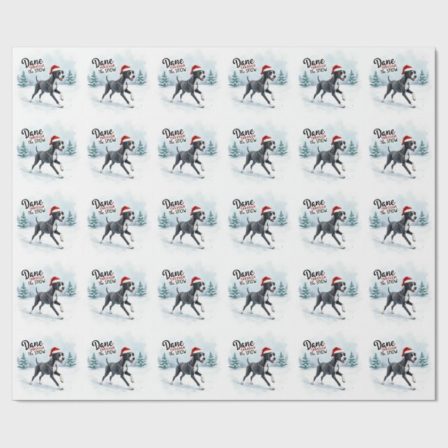 Schöner Deutsche Dogge Geschenkpapier (Flach)