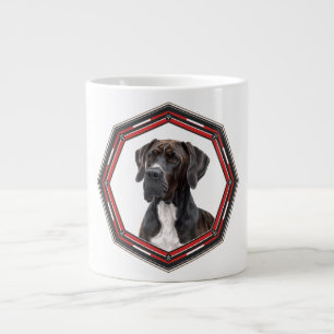 Schöner Deutsche Dogge in einem Rahmen Jumbo-Tasse