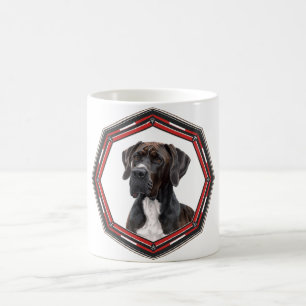 Schöner Deutsche Dogge in einem Rahmen Kaffeetasse