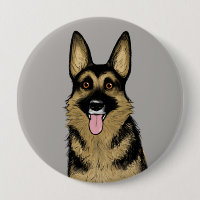 Schöner Deutscher Schäferhund Cartoon Haustier Kun