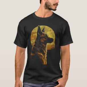 Schöner Deutscher Schäferhund im Vintage-Retro-Sti T-Shirt