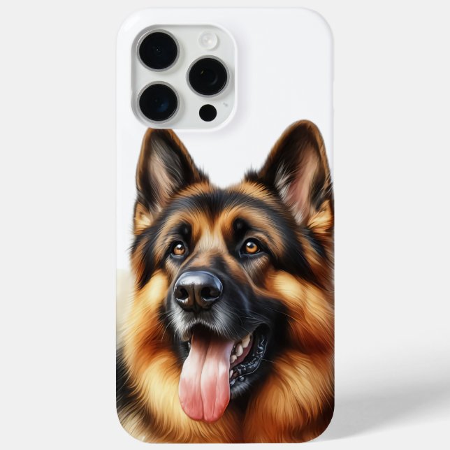 Schöner deutscher Schäferhund in Wasserfarbe Case-Mate iPhone Hülle (Rückseite)