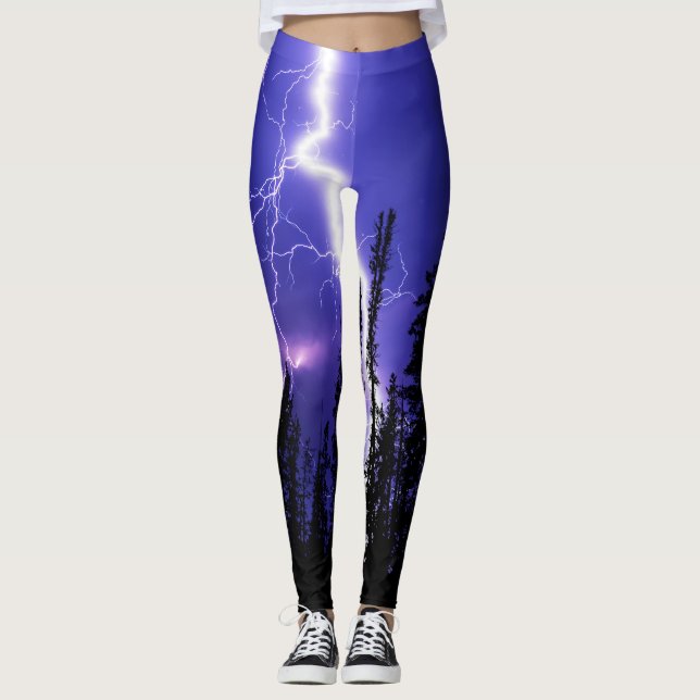 schöner Donner über dem Wald Leggings (Vorderseite)