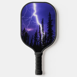 schöner Donner über dem Wald Pickleball Schläger
