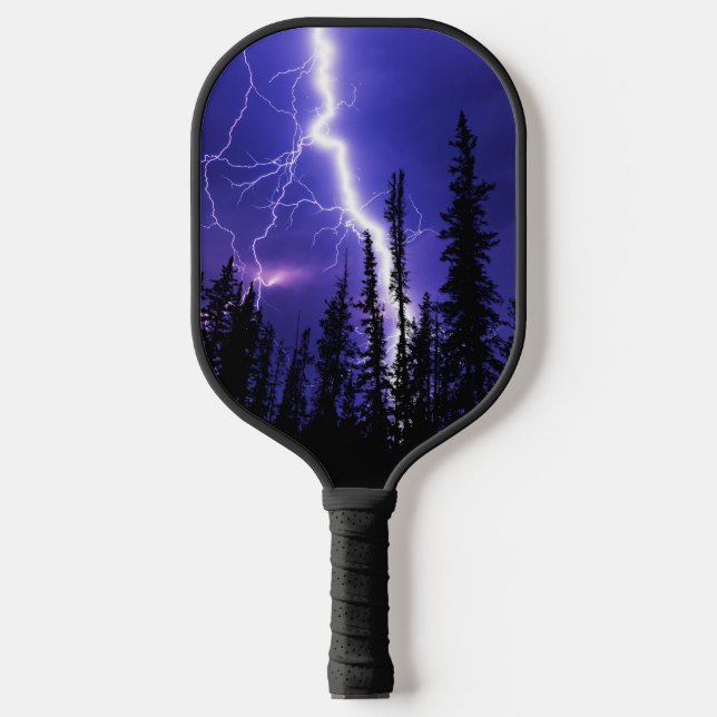 schöner Donner über dem Wald Pickleball Schläger (Vorderseite)