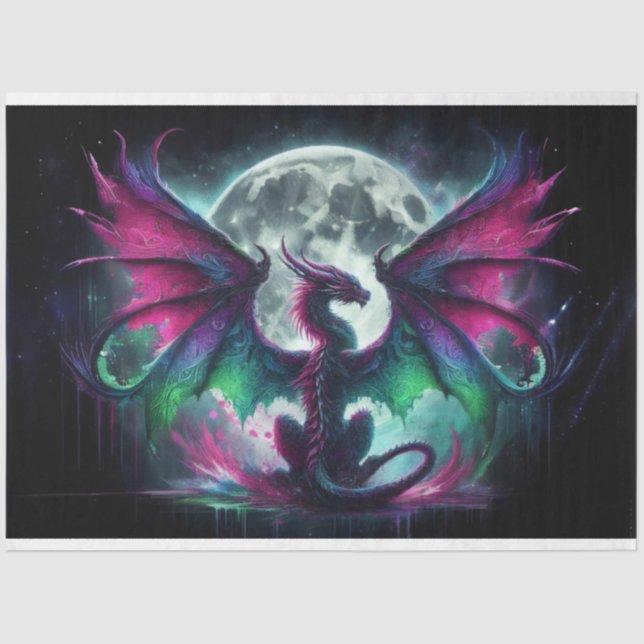 Schöner Drache Seidenpapier (Vorderseite)