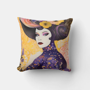 Schöner Drag Queen Klimt Style Kissen