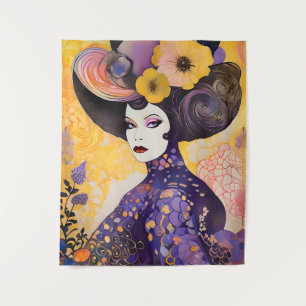 Schöner Drag Queen Klimt Style Wandteppich