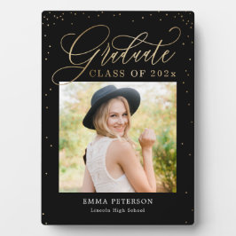 Schöner EDITABLE FARBEN Abschluss Plaque Fotoplatte