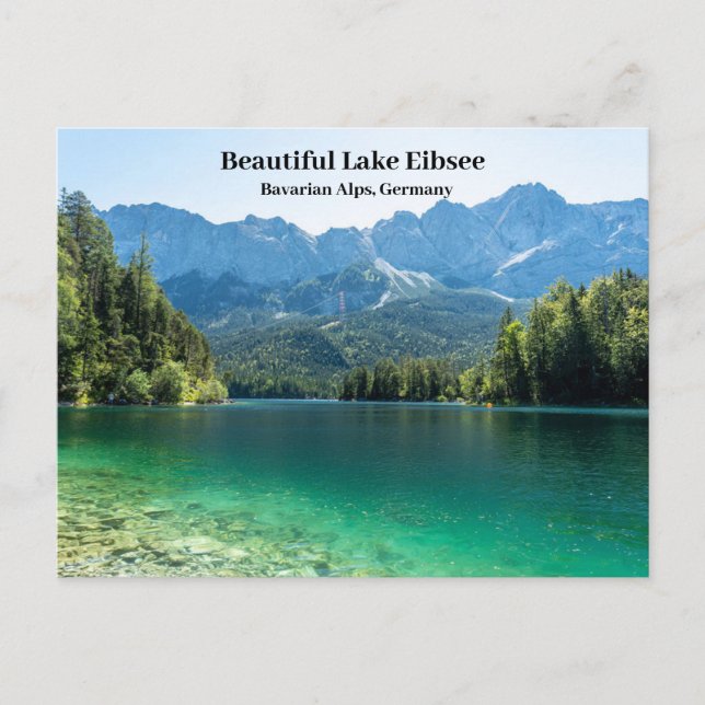 Schöner Eibsee Bayerische Alpen Deutschland Postkarte (Vorderseite)