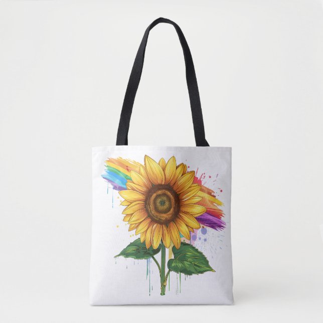 schöner eleganter Druck mit Sonnenblume (Vorderseite)