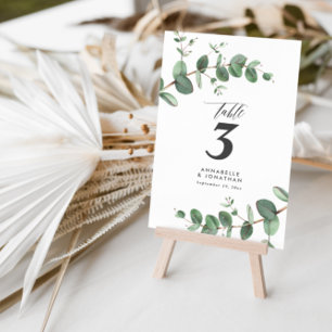 Schöner, eleganter eucalyptus foliage Hochzeitstis Einladung