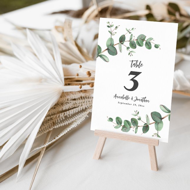 Schöner, eleganter eucalyptus foliage Hochzeitstis Einladung (Von Creator hochgeladen)