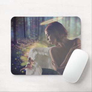 Schöner Engel mit Faiasy Fantasy Art Mousepad