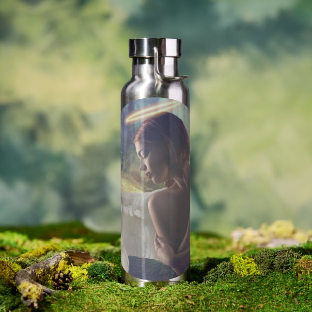 Schöner Engel mit Faiasy Fantasy Art Trinkflasche (Außenbereich)