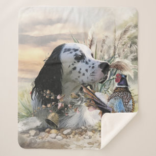 Schöner englischer Setter mit Pheasant , Kunst Sherpadecke
