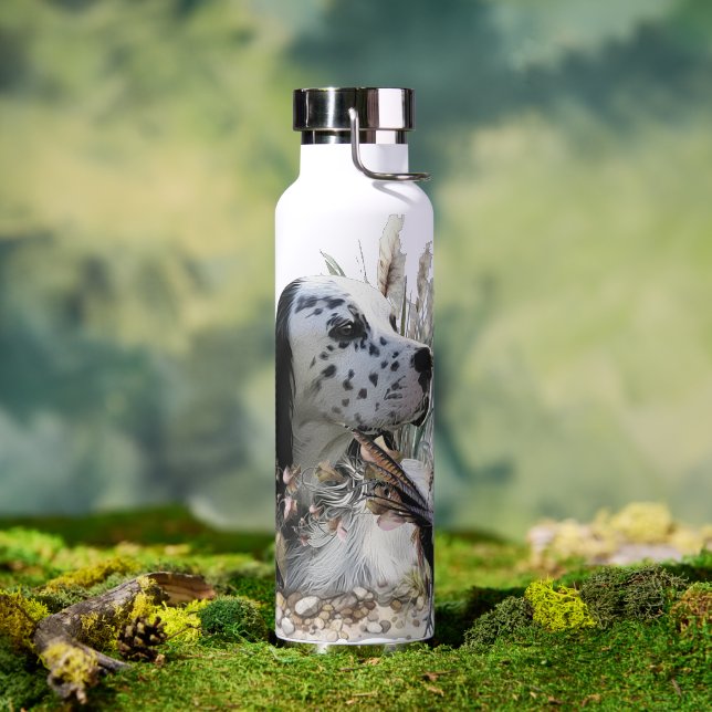 Schöner englischer Setter mit Pheasant , Kunst Trinkflasche (Außenbereich)