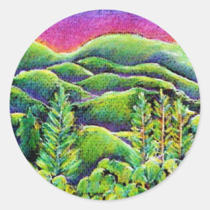 Schöner ErdMandala-Aufkleber Runder Aufkleber