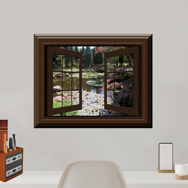 Schöner Fake Window Scene Lily Pond Poster (Von Creator hochgeladen)