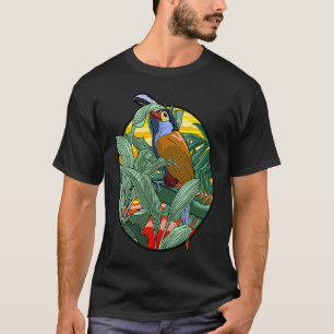 Schöner farbenfroher Vogel aus den Tropen für Vog T-Shirt