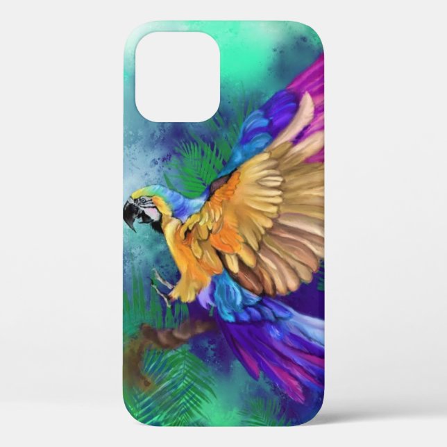 Schöner Farbparrot iPhone Case (Rückseite)