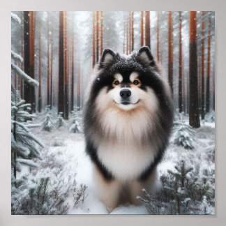 Schöner finnischer Lapphund Poster