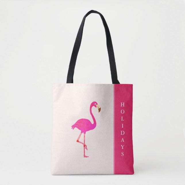 Schöner Flamingo auf Elfenbein (Vorderseite)