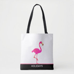 Schöner Flamingo auf Schwarz und Weiß