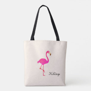 Schöner Flamingo und Kalligrafie auf Elfenbein