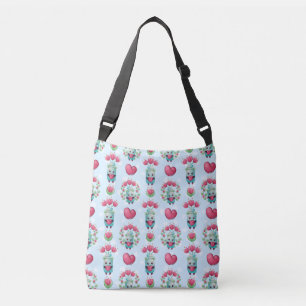 Schöner floral Mason Jar Hearts Muster Tragetaschen Mit Langen Trägern