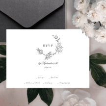 Schöner, floraler Doppelmonogramm-Sketch