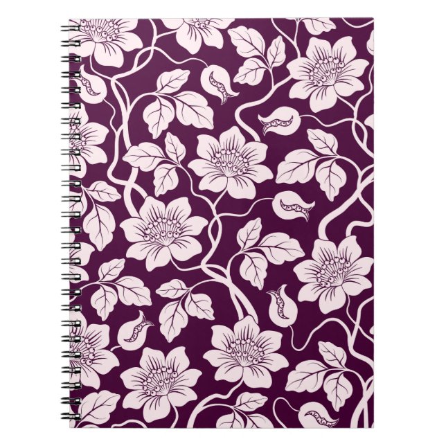 Schöner floraler Hintergrund Notizblock (Vorderseite)