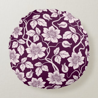 Schöner floraler Hintergrund Rundes Kissen
